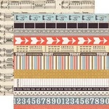 Лист скрапбумаги от Echo Park - BORDERS - двусторонняя, 30х30 см