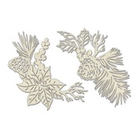 Набор чипбордов Winter botanical diary 761, 10х15 см, цвет молочный, ТМ Фабрика Декора