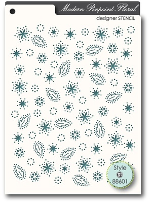 Маска от Memory Box -  STENCILS - Pinpoint Floral stencil