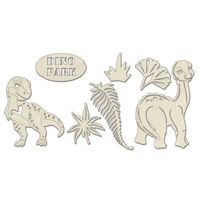 Набор чипбордов Dinosauria 10х15 см 681, цвет молочный, ТМ Фабрика Декора