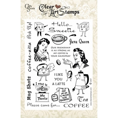 Акриловые штампы Crafty Secrets - Coffee & Tea, 15х20 см