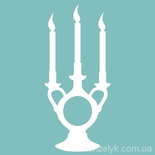 Чипборд от Вензелик - Подсвечник 02, размер: 26x58 мм