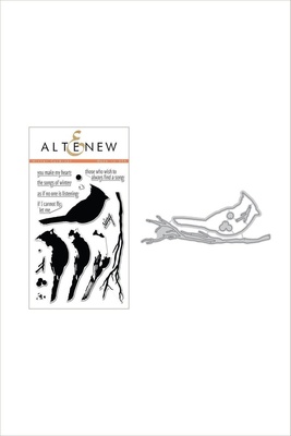 Ножи и штампы от Altenew - Winter Cardinal Stamp & Die Bundle