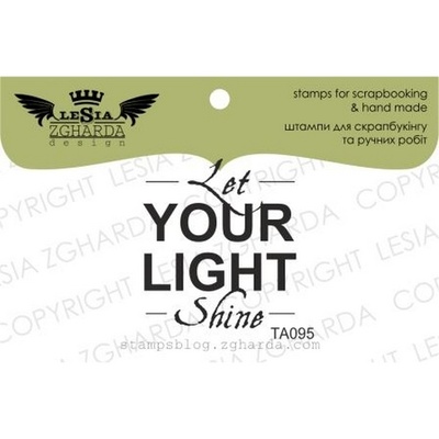 Акриловый штамп Lesia Zgharda TA095 Let your light shine, размер 2,9х3,2 см