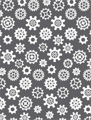 Пластина для эмбоссинга от Cheery Lynn Designs - Gears Embossing Plate