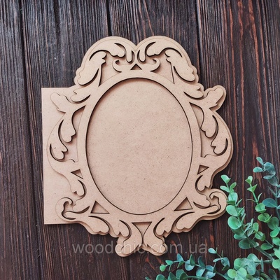 Заготовка для альбома Ажур рамка 3 от WOODchic, мдф 3мм, 25х21.5см