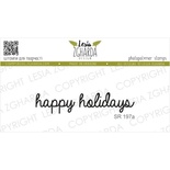 Акриловый штамп Lesia Zgharda SR197a Happy holidays, размер 5.3х1.1 см