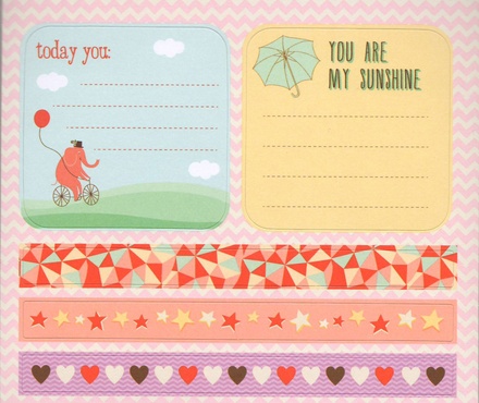 Книга наклеек - Grant Studios - Baby Girl, - La De Dah, 5 листов на детскую тематику