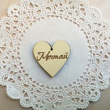 Сердечко деревянное: Мечтай, 3х3,3см