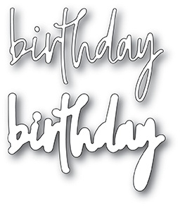 Ножи для вырубки от Memory Box - Birthday Jotted Script