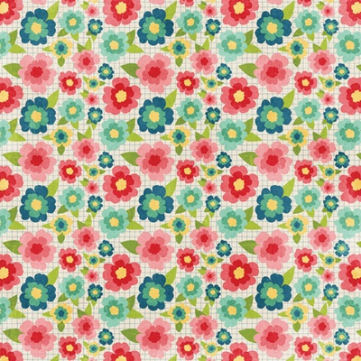 Лист двусторонней бумаги от Echo Park - Floral, 30x30 см
