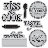Набор резиновых штампов Hampton Art - Kiss the cook