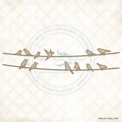 Чипборд Blue Fern Studios - Birds on a Wire