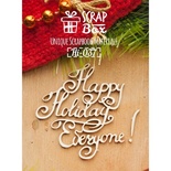 Чипборд ScrapBox - Название Happy holidays everyone