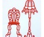 Лезвие Crafty Ann - Chair and Floor Lamp Set