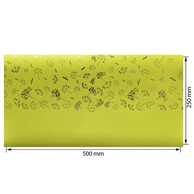 Отрез кожзама с тиснением  золотой фольгой Golden Dill Light green, 50см х 25см, ТМ Фабрика Декора