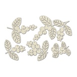 Набор чипбордов Winter botanical diary 756, 10х15 см, цвет молочный, ТМ Фабрика Декора