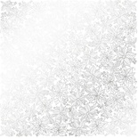 Лист односторонней бумаги с фольгированием Silver Poinsettia White, ТМ Fabrika Decoru