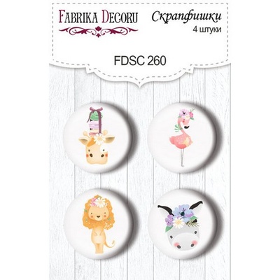 Набор скрапфишек ТМ Фабрика Декора из 4 шт № 260 , Summer holiday