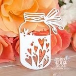 Чипборд ScrapBox - Баночка с бантиком Hm-062
