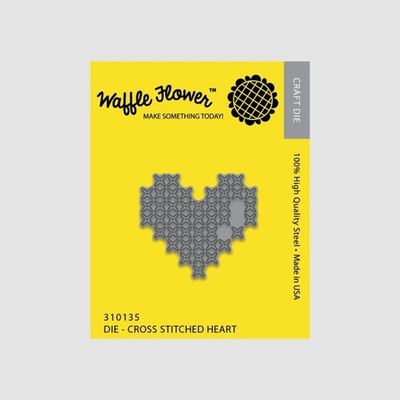 Ножи от Waffle Flower -  CROSS STITCHED HEART DIE
