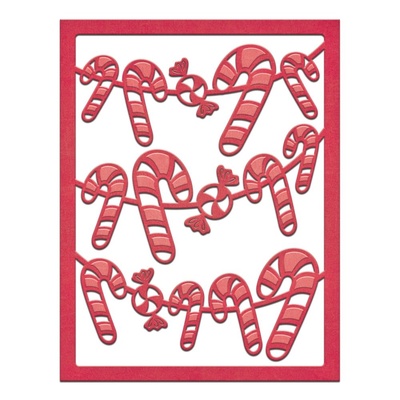 Ножи от Spellbinders – Candy Cane Card Front