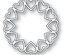 Нож для вырубки от Poppystamps - Fancy Heart Ring craft die