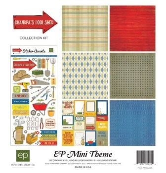 Мини-набор бумаги от Echo Park "Grandpa’s Tool Shed Collection Kit" - Дедушка, 30х30