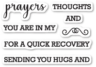 Набор  штампов от Memory Box - Prayers Sentiments clear stamp set