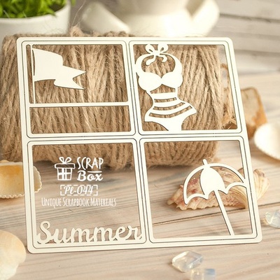 Чипборд ScrapBox - Карточка Project Life набор из 4-х шт. PL-044