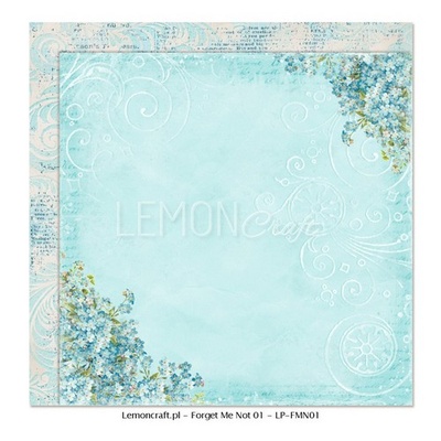 Лист двусторонней бумаги для скрапбукинга LemonCraft -  Forget Me Not 01