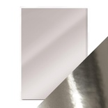 Набор зеркального картона от Tonic Studios - Chrome Silver, 5 листов