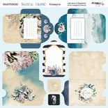 Лист двусторонней бумаги от Scrapmir - Конверты - Nautical Graphic, 20х20см