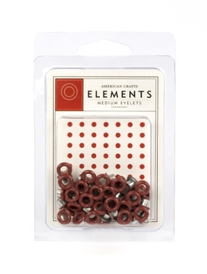 Люверсы Medium - American Crafts - Cranberry, 50 штук