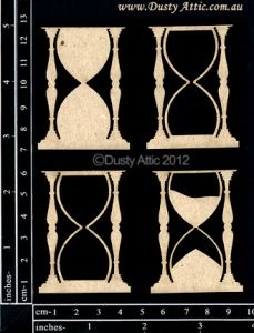 Чипборд от Dusty Attic - Hour Glass, 4 шт.