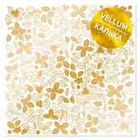 Аркуш кальки (веллум) з золотим візерунком Golden Winterberries 30,5х30,5 см, ТМ Фабрика Декору
