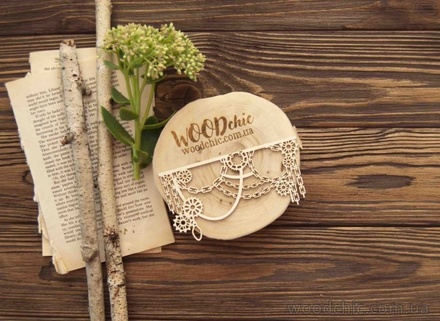 Чипборд от WOODchic - Бордюр-подвеска "Цепи с шестеренками", 12х6,5 см