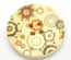 Деревянная пуговица Multicolor Flower Pattern  B15466, диаметр 3 см, 1 шт.