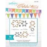 Набор ножей со штампами от Spellbinders – Just Because, Celebra’tions™, цветы и надписи