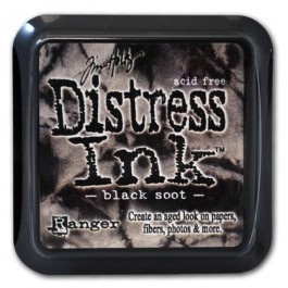 Штемпельная подушка Ranger Distress Ink Pad - Black Soot