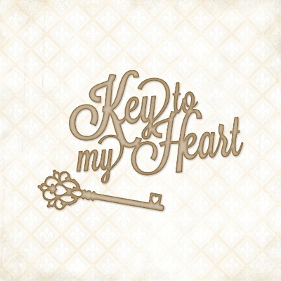 Чипборд Blue Fern Studios - Key To My Heart