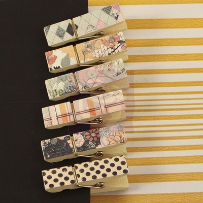 ЦЕНА СНИЖЕНА! Набор деревянных прищепок Prima - Canvas Wood Clips Rondelle