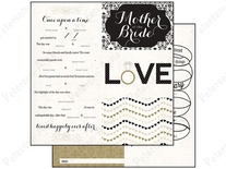 Лист двусторонней скрапбумаги от Echo Park - You & Me Happily Ever After, 30 x 30 см