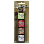 Набор штемпельных подушек Ranger - Distress Mini Ink Kit - Kit 11