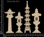 Чипборд от Dusty Attic - Garden Lanterns, 4 шт.