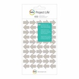 Наклейки Project Life by Becky Higgins - Stickers Grey Arrow, 400 штук