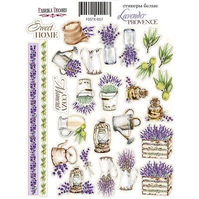 Набор наклеек (стикеров) #057, Lavender Provence-1, ТМ Фабрика Декору