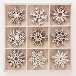 Набор деревянных украшений dpCraft (Dalprint) - Snowflakes, 45 шт.