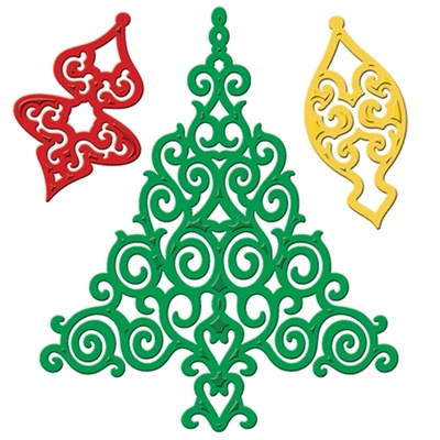 Набор ножей от Spellbinders - Holiday Tree, 3 шт.