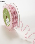 Лента Pom Poms/Wired, размер 10 мм, цвет: розовый, 90 см